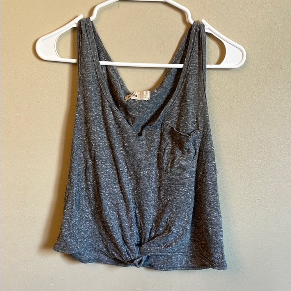 Hollister Charcoal Tank Top with Knot (Bin C)​